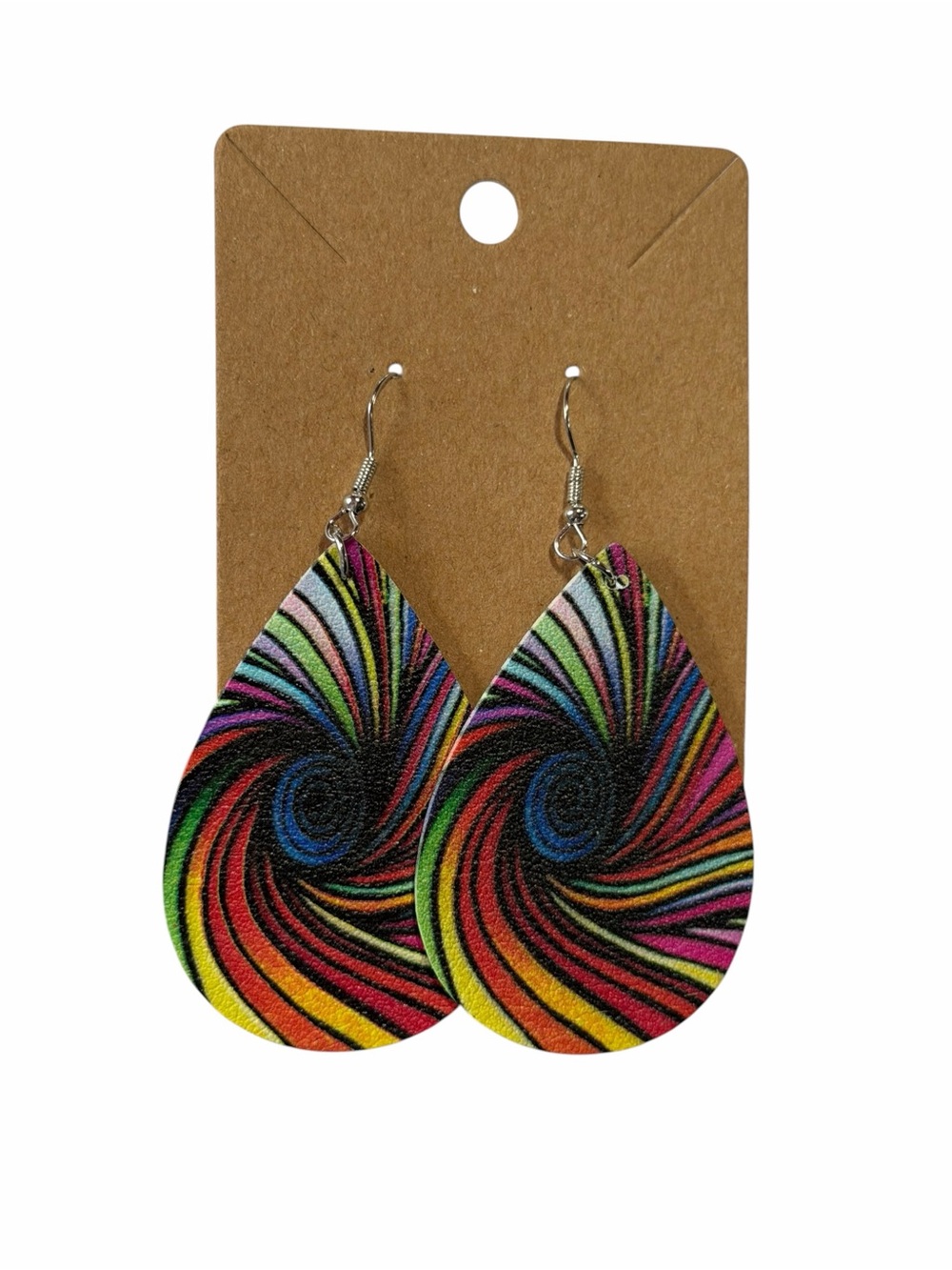 Multicolor Swirl Teardrop Earrings - Women's Jewelry